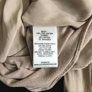 Lola & Sophie | Tops | Lola Sophie Nude Cold Shoulder Blouse | Poshmark
